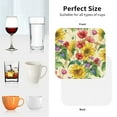 thumbnail image 5 of Leather Coasters with Heat-resistant for Drinks, Sunflower Cornflower Poppy Cup Coasters Cup Pad Mat for Tabletop Protection, Coffee Table, Office Desk and Housewarming Gift, 5 of 5