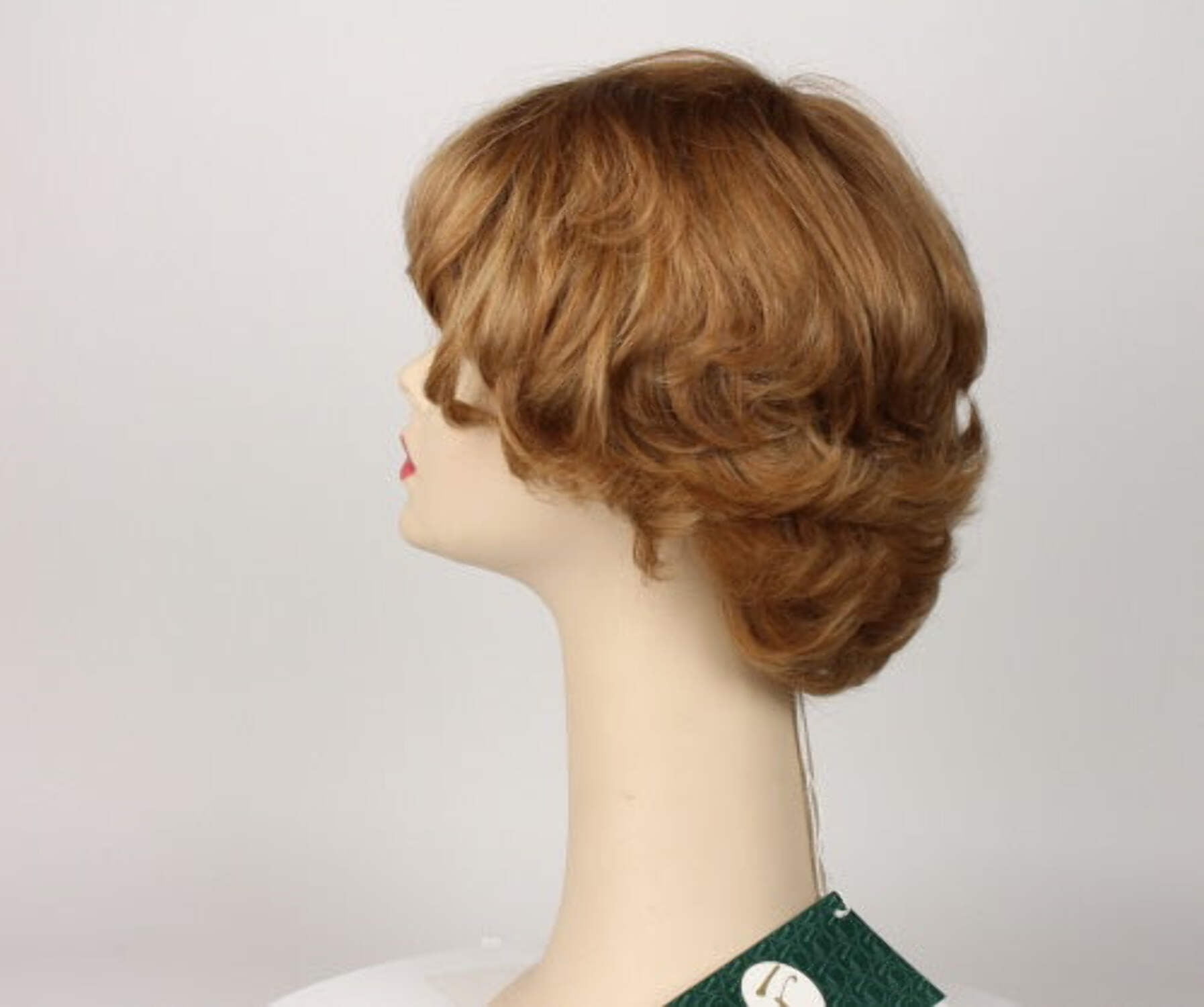European Human Hair Freeda Wig Medium-Light Blonde Linda With Red Tones Size Medium