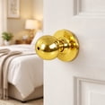 thumbnail image 6 of Ball Privacy Door Knob, Bed and Bath, Polished Brass Finish, Left or Right Hand, 6 of 14