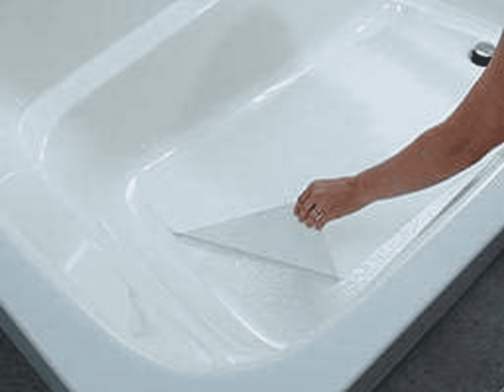 Non-Slip Adhesive Peel and Stick White Bath Tub Mat 16"x34"