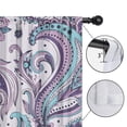 thumbnail image 4 of Blackout Kids Curtains,Purple and Teal Paisley and Floral Pattern Childrens Insulated Curtains Set Of 2,Bedroom Essentials,Toddler Room Decor 42x84in(106x213cm), 4 of 5