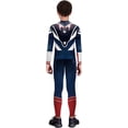 thumbnail image 6 of Guvpev Superhero Captain Costume, 3D Spandex Halloween Cosplay Bodysuit Jumpsuit, Superhero Full Body Dress-Up Outfit for Halloween Party, Birthday, Carnival & Stage Performance, 6 of 6