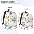 thumbnail image 4 of Rocae Home Sweet Home Floral for Durable Canvas Backpack Leisure Large Bag Travel Rucksack Multi-function Backpack Small, 4 of 8