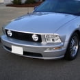 thumbnail image 2 of Spec-D Tuning Chrome Halo LED Projector Headlights + Chrome Bumper Lights Compatible with 2005-2009 Ford Mustang, Left + Right Pair Headlamps Assembly, 2 of 7