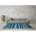 thumbnail image 3 of Ahgly Company Indoor Round Solid Light Blue Modern Area Rugs, 6' Round, 3 of 4