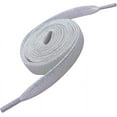 thumbnail image 1 of Cordón de suela plana con purpurina de metal de colores (blanco), 115 cm de largo, adecuado para zapatos deportivos para niños y mujeres, zapatos de baile y zapatos de skate, 1 of 5