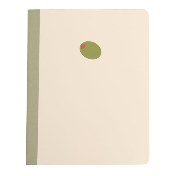 Pearhead Olive Composition Notebook with Olive Green Design, 160 College-Ruled Pages, 7.5 x 9.75 inches