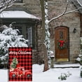 thumbnail image 3 of Mizhona Farmhouse Christmas Garden Flag Xmas Tree Rustic Red Truck Buffalo Plaid Double Sided for Outside Yard Welcome Decoration 28"x40", 3 of 6