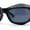 All Black, variant on Trendy 90s Sport Wrap Thick Bevel Plastic Oval Sunglasses All Black