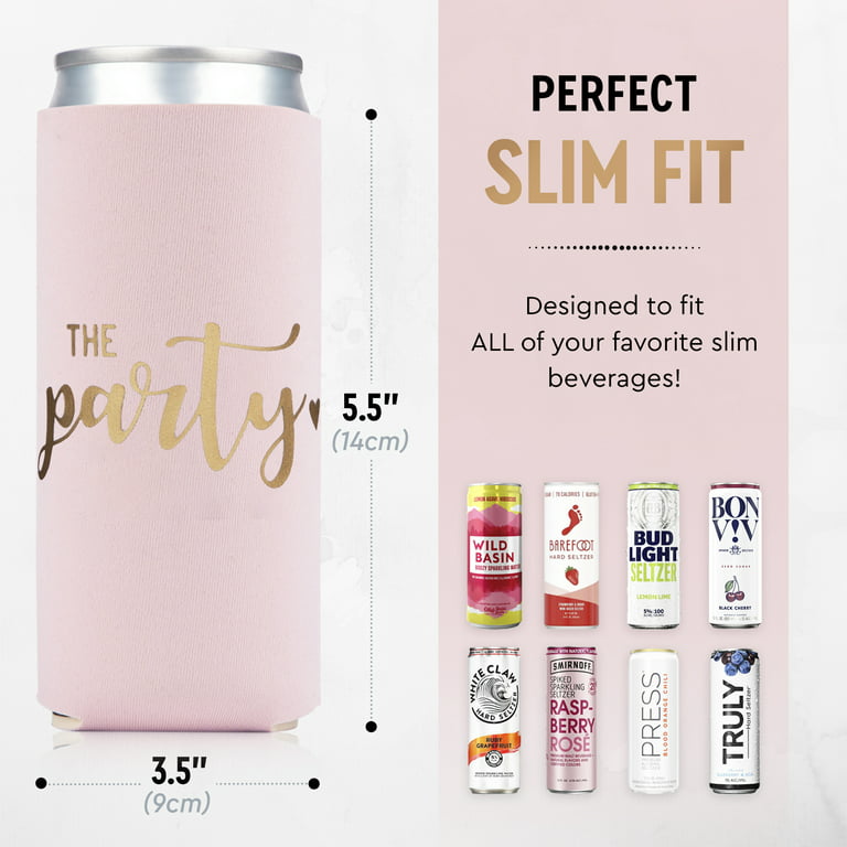 Wife of the Party Slim Can Cooler, Personalized Bride Gift