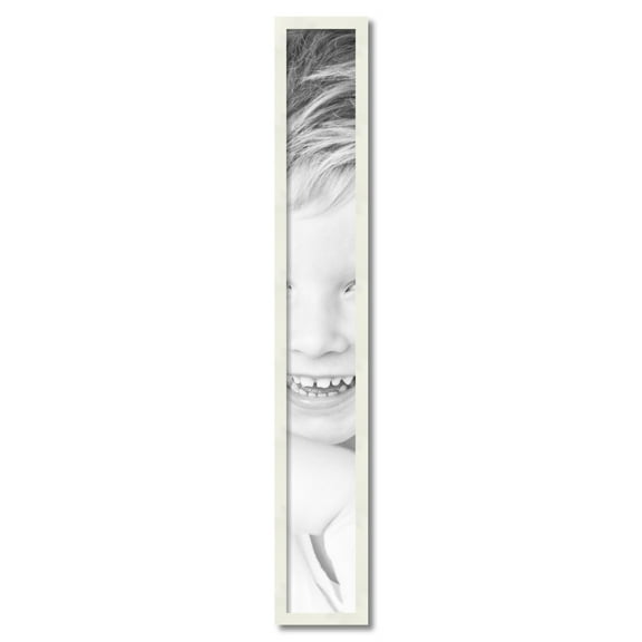 ArtToFrames 6" x 47" White Picture Frame, 6x47 inch White Wood Poster Frame (WOM-5140)