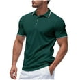 thumbnail image 2 of Awdenio Men Shirts Short Sleeve Button Down Shirts Classic Stripe Golf Collared Work Shirts, 2 of 9