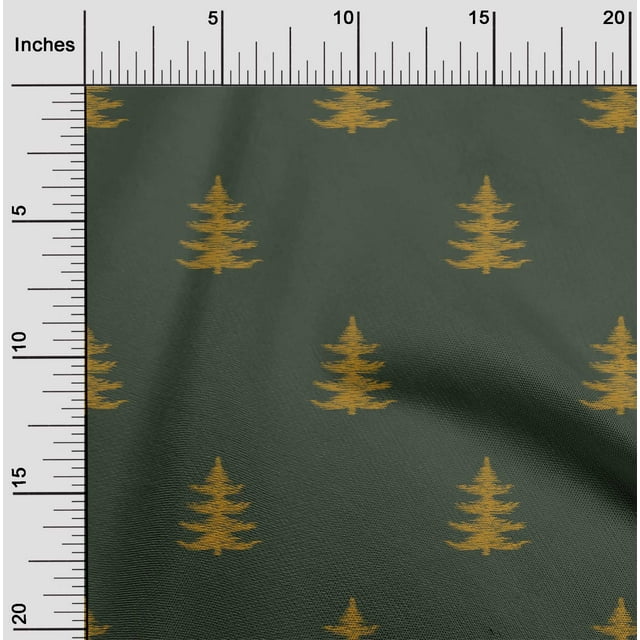 oneOone Viscose Jersey Fabric Christmas Tree Ikat Print Fabric BTY 60 Inch Wide