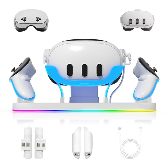 Base de Carga Judkoir para Oculus Meta Quest 3/3S + 2 Baterías