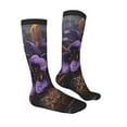 thumbnail image 4 of Lsque Ornate Purple Floral Vase Printed Crew Socks Men's Women's LightWeight Thin Casual Calf Socks ,Knee High Socks,Cotton Socks, 4 of 9