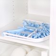 thumbnail image 3 of TORUBIA Windproof Clothes Hanger 32 Clips Folding adult Multifunction Clothespin Rack Wardrobe Storage Sock Clothing Hangers Hooks Light Blue, 3 of 9