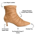 thumbnail image 6 of Journee Collection Womens Chevi Pointed Toe Kitten Heel Ankle Booties, 6 of 7