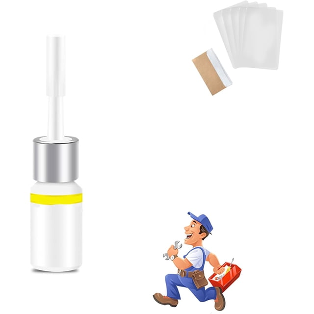 2024 Nueva fórmula Kit de líquido de reparación de vidrios para parabrisas, Kit de reparación de vidrios que han desaparecido, Juego de corrector de vidrios agrietados, Líquido de reparación de vidrio