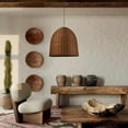thumbnail image 3 of LittleGlovo Restaurant Lamp Wabi-sabi Style Chandelier B&B Retro Hand-woven Rattan Lampshade, 3 of 14