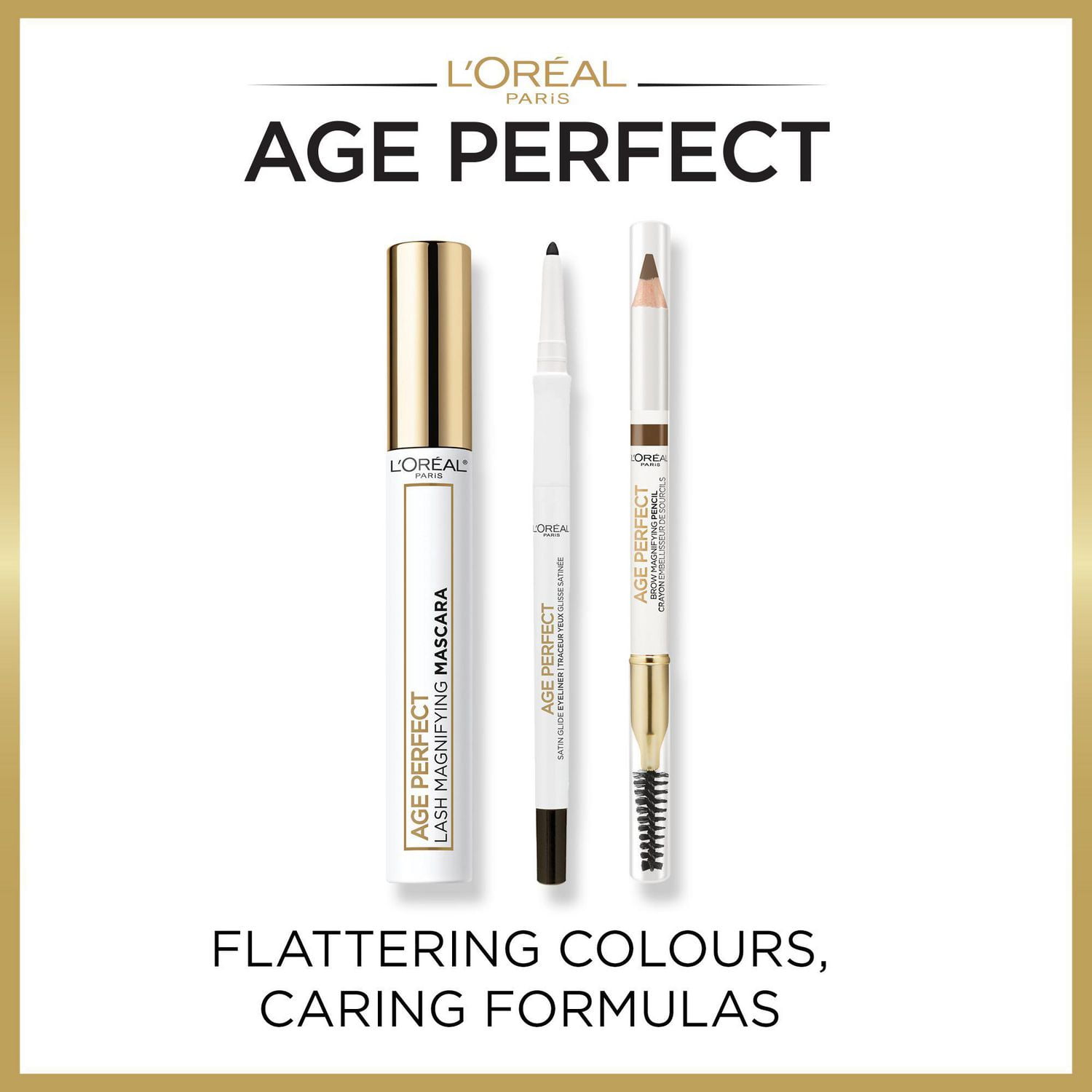 L'Oréal Paris Age Perfect Crayon À Sourcil, Remplit & Défini Les Sourcils, Cires Naturelles, Brun, 0.60  GR