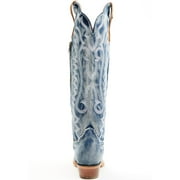 Dan Post Womens Women'S Denim Darlin' Tall Western Boot Snip Toe Blue 9 1/2 M US