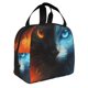 thumbnail image 2 of Easygdp Red And Blue Fire Cat Bolsa Térmica Premium - Tela Oxford Impermeable, Gran Capacidad, Bolsillo Frontal, Unisex para Trabajo, Escuela, Actividades al Aire Libre y Picnics, 2 of 8