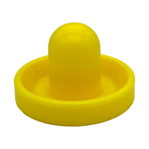 Empujador de hockey de aire, base de fieltro, paleta de hockey de aire de gran tamaño de 96 mm para mesas de juego Amarillo
