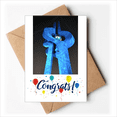 thumbnail image 1 of Blue Landmark Art Deco Fashion Wedding Cards Congratulations Greeting Envelopes, 1 of 3