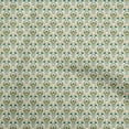 thumbnail image 1 of oneOone Georgette Viscose Dark Olive Green Fabric Asian Block Print Tile Fabric For Sewing Printed Craft Fabric By The Yard 42 Inch Wide, 1 of 4