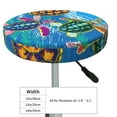 thumbnail image 4 of Kll Little Sea Turtles Round Bar Chair Cushion Cover 13 Inch,Bar Stool Protector With Elastic, Soft Washable, 4 of 7