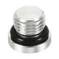 thumbnail image 5 of Tapa de ajuste de tubo de cabeza hexagonal interna Uxcell, tapón de socket de acero con rosca macho y anillo de sellado 3/8-24UNF 3, 5 of 5