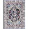 thumbnail image 3 of BoutiqueRugs Tigris Traditional Area Rug - Navy, Light Blue, Yellow - 7'10" Round, 3 of 8