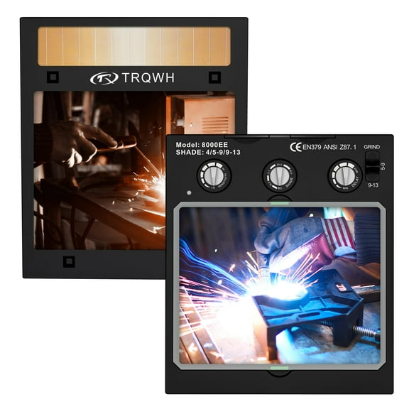 Welding Lens Auto Darkening Welding Helmet Lens True Color Technology with 4 Arc Sensor Ajustable Shade Range 4/5-13 Automatic LCD Lens Dimming Shade Filter 4.49x5.24in Auto Welding Lens