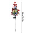 thumbnail image 3 of BinKFF 31.5'' Mini Artificial Christmas Tree with LED Lights, Pre-Lit Snow Flocked Xmas White Trees, Christmas Porch Decorations Small Fake Trees for Outdoor, Home, Porch & Yard, 3 of 7