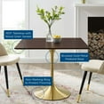 thumbnail image 4 of Modway Lippa 36" Square Wood Dining Table in Gold Cherry Walnut, 4 of 6