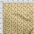 thumbnail image 2 of oneOone Cotton Poplin Fabric Leaves & Flower Floral Printed Fabric 1 Yard 56 Inch Wide, 2 of 4