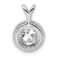 thumbnail image 4 of Sterling Silver Diamond & White Topaz Pendant Charm, 4 of 5