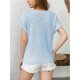 thumbnail image 4 of Blusa de Mujer con Botones y Corta en Azul XL, 4 of 7