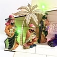 thumbnail image 3 of YIEMEEN Wooden Nativity Scene Figurine LED Lighted Tabletop Statue Chic Holiday Ornament, 3 of 8