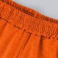 thumbnail image 6 of WTXUE Shorts for Women, Running Casual Elastic High Waisted Athletic Shorts Baggy Fleece Shorts with Straight-Leg Elastic Waistband Baggy Fit Elastic Band Activewear Short, Orange, 6 of 8