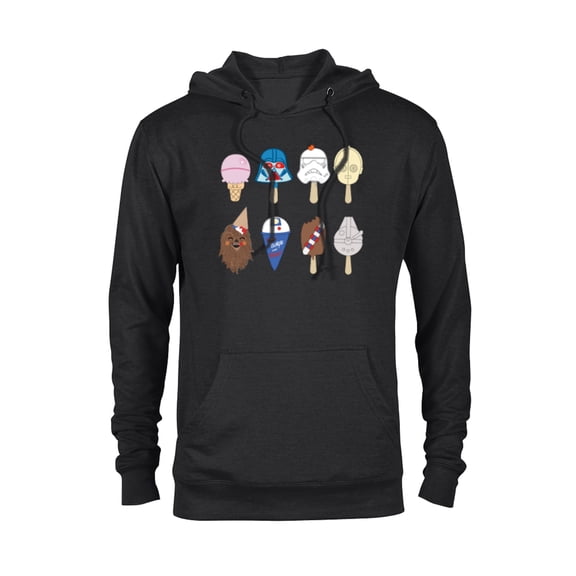 Star Wars Characters as Nostalgic Ice Cream - Pullover Hoodie for Adults - Customized-Black