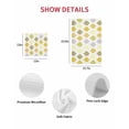 thumbnail image 7 of Yellow Orange Moroccan Kitchen Dish Towels for Drying Dishes Set of 4, Vintage Boho Geometric Pattern Gray Waffle Weave Microfiber Hand Tea Bathroom Towels Quick Dry & Absorbent Towel 12x12, 7 of 7