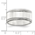 thumbnail image 4 of Sterling Silver 9.5mm Flat with Rope Edge Size 10 Band, 4 of 6