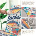 thumbnail image 5 of Yayeee 4 Pack Dining Chair Covers Stretch Parson Chairs Slipcovers Seat Protector, Yellow Sardines Pattern, 5 of 6