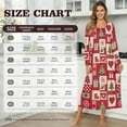 thumbnail image 6 of DISNIMO Christmas Tree Print Women's Nightgowns Snowflake Heart Printed Long Sleeve Sleepshirts Soft V Neck Night Shirts Button Up Ladies Sleepwear, 3XL, 6 of 8