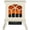 Beige, variant on TopComfy Electric Fireplace Stove Heater with Realistic Log Set Flame Effect Freestanding Design Adjustable Heat Settings for Living Room Bedroom, Gray
