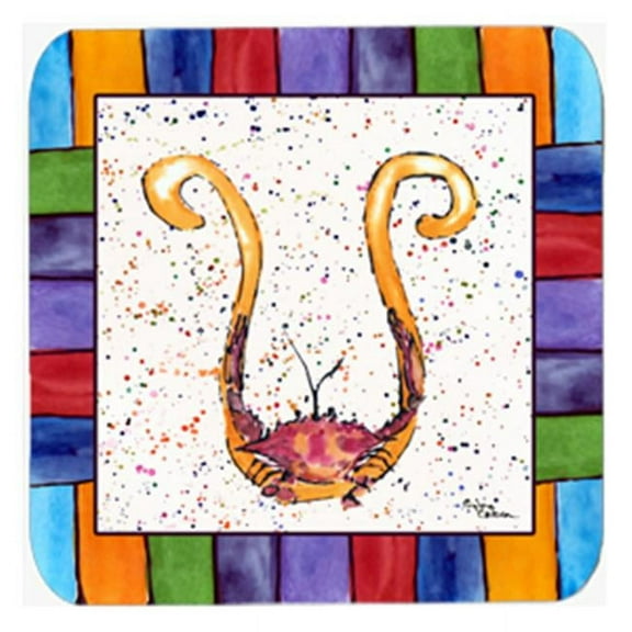 Crab Foam Coasters - Set 4, 3.5 x 3.5 In.