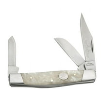 Rite Edge Pearl Stockman Knife, White, Large