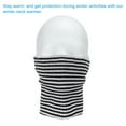 thumbnail image 3 of Uxcell Winter Neck Warmer, Men Knitted Neck Gaiter, Black White, 3 of 6