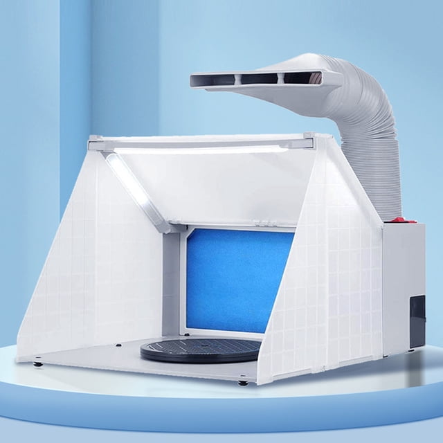 Airbrush Paint Spray Booth, LED Light Airbrush Spray Booth for Toys US Plug